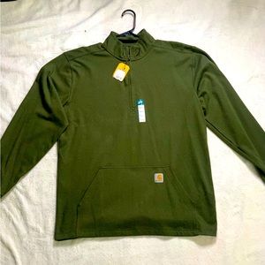 Olive Green Carhartt heavy weight Large pullover long sleeve